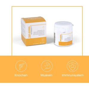 TOP-D Vitamin D3 K2 Vegan - High Dose 2000 IU 100 Tablets, TOP-D Vitamin D3 K2 Vegan – Hochdosiert 2000 IE 100 Tabletten