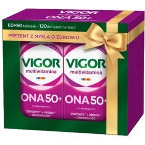 USP Zdrowie, VIGOR multivitamin ONA 50+ GIFT SET for women 2x60 tablets, VIGOR multiwitamina ONA 50+ ZESTAW PREZENTOWY dla kobiet 2x60 tabletek