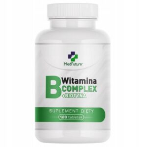 VITAMIN B COMPLEX B1 B2 B3 B5 B6 B12 BIOTIN, 120,KOMPLEKS WITAMINY B B1 B2 B3 B5 B6 B12 BIOTYNA, 120,MedFuture