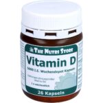 Vitamin D 5600 IU Weekly Depot Capsules Pack of 26, Vitamin D 5600 I.E. wöchentliche Depot-Kapseln, 26 Stück