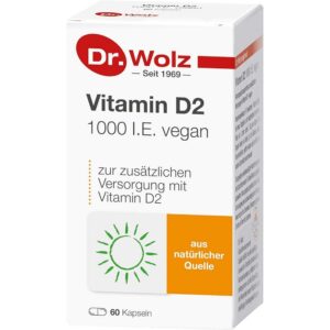 Vitamin D2 1000 IU vegan from Dr. Wolz, 60 capsules,Vitamin D2 1000 IE vegan von Dr. Wolz, 60 Kapseln