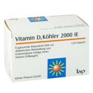 VITAMIN D3 KÖHLER 2,000 IU capsules, 120 pcs