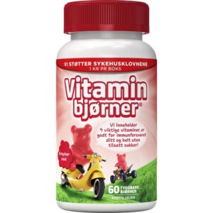 Vitaminbjørner chewable tablets with raspberry flavor 60