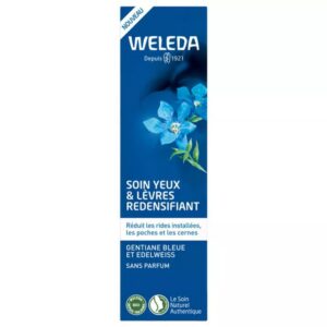 Weleda Gentiane Organic Redensifying Eye and Lip Care 10 ml, Soin Redensifiant Yeux et Lèvres Bio 10 ml